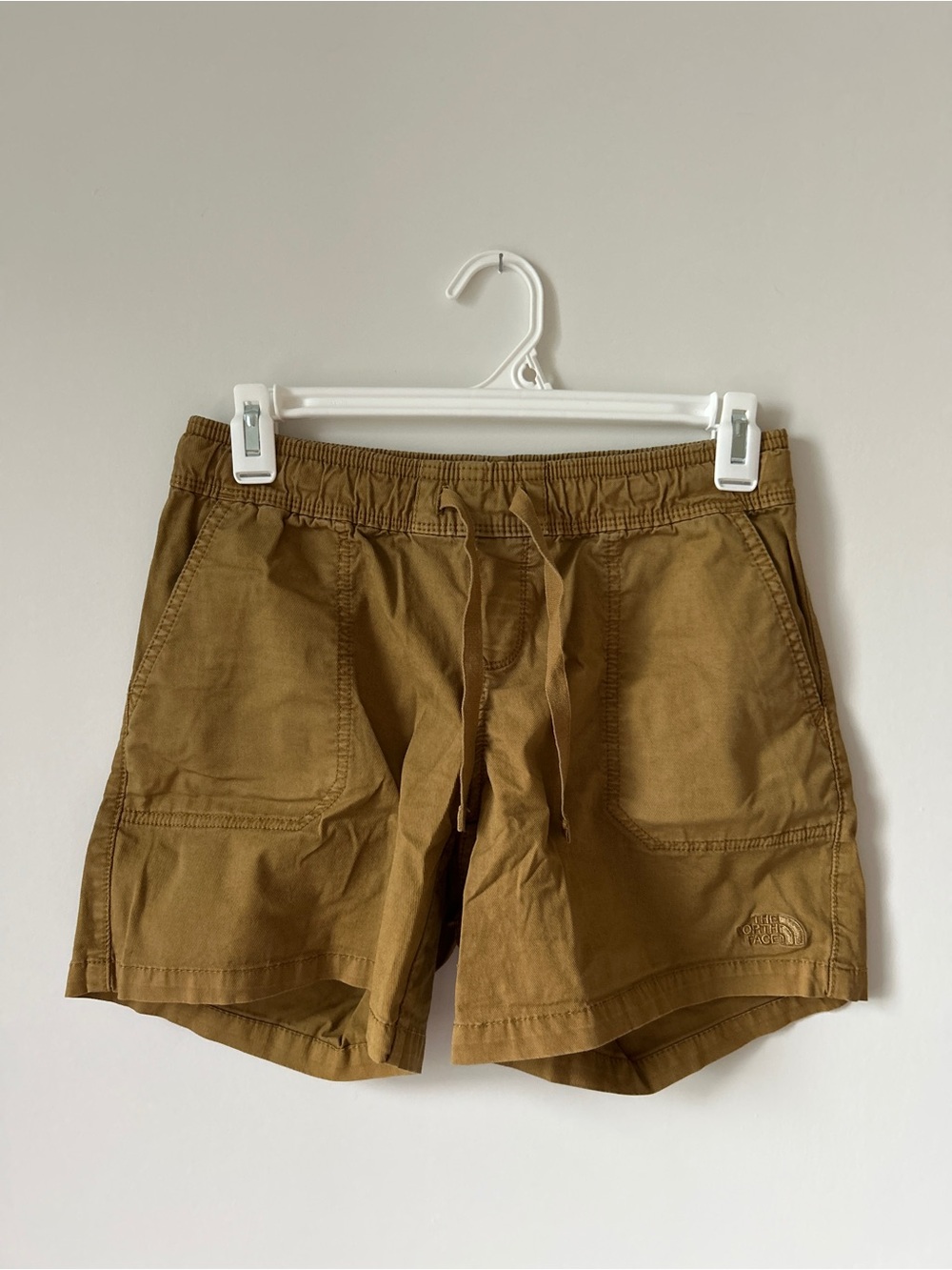 The North Face Women's Tan Elastic-Waist Outdoor Shorts